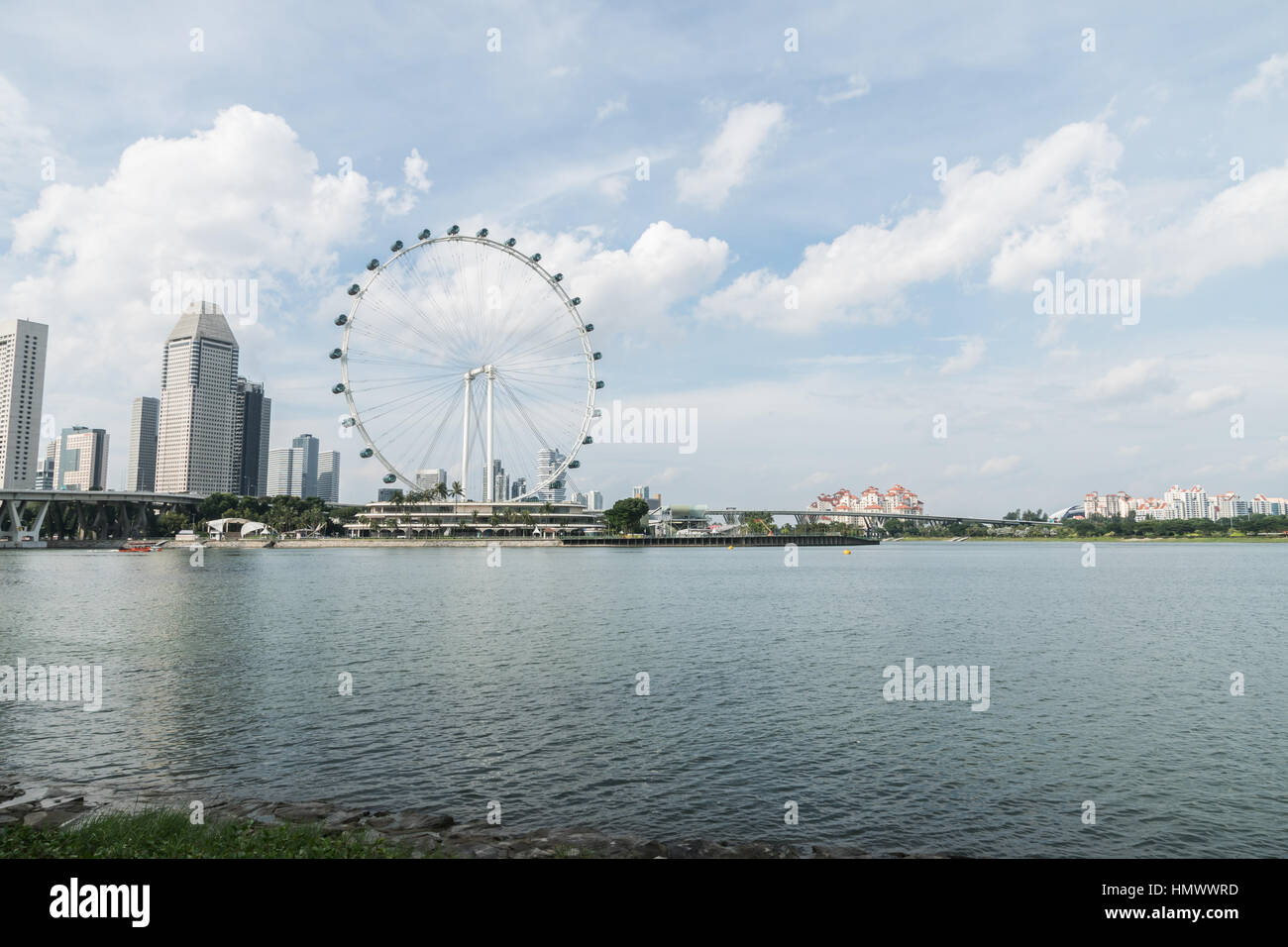 Singapore Flyer das Riesenrad in Singapur Stockfoto