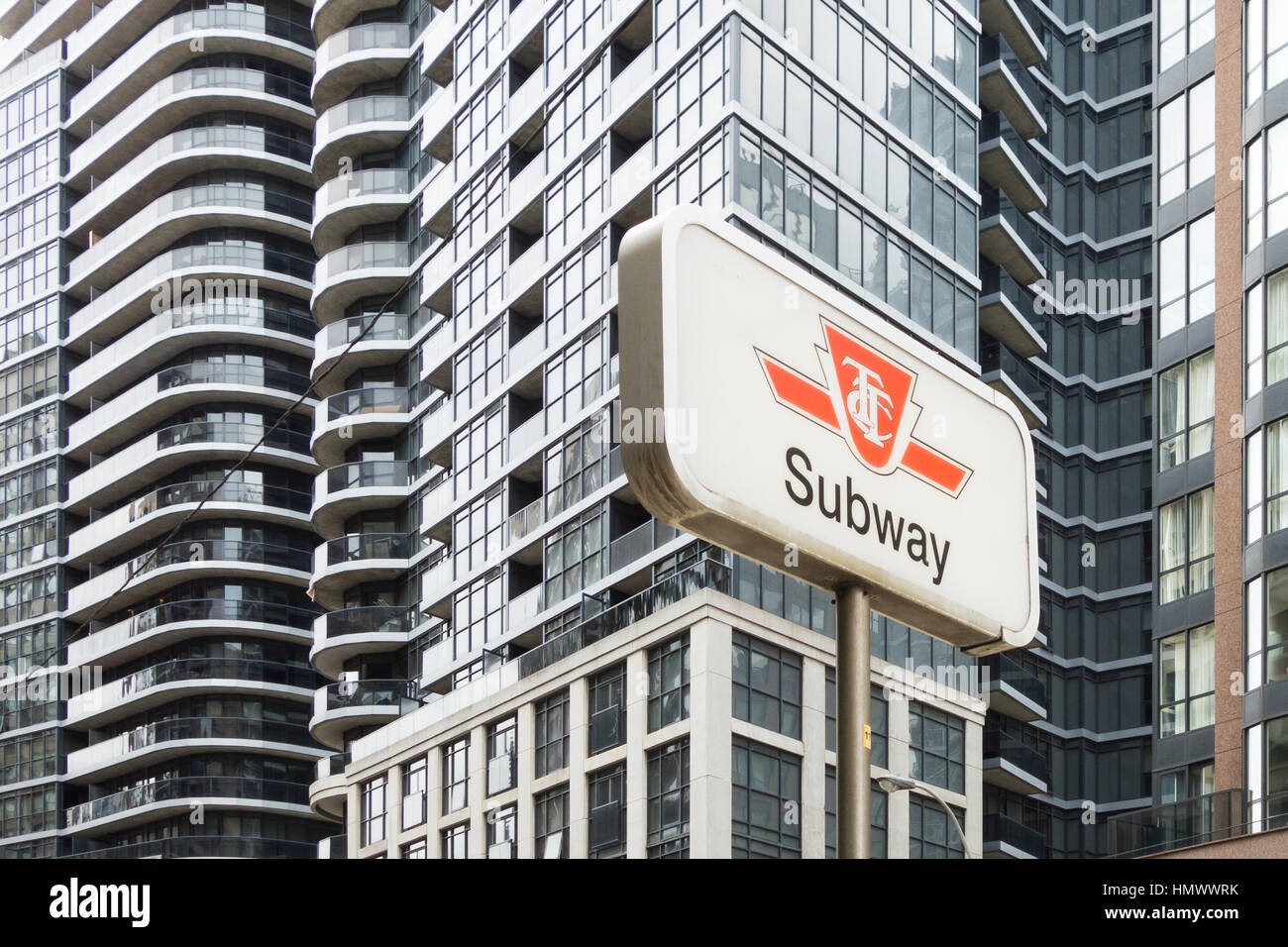 TTC U-Bahn-Schild in Toronto, Kanada Stockfoto