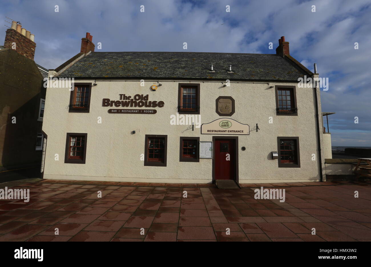 Die alten Sudhaus-Bar und das Restaurant Arbroath Angus Scotland Februar 2017 Stockfoto