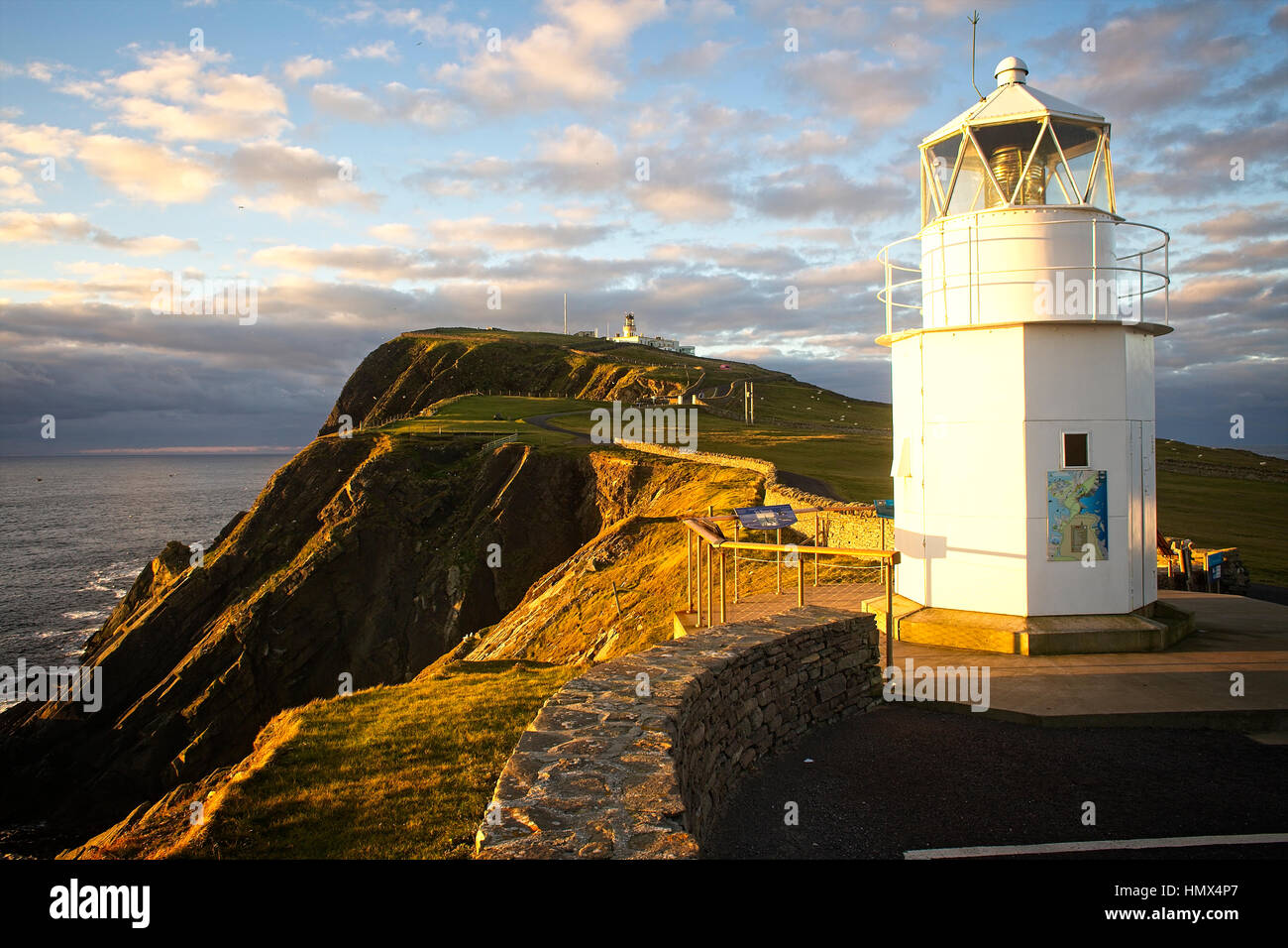 Licht des frühen Morgens, Sumburgh Head, Shetland, Schottland, Vereinigtes Königreich. Stockfoto