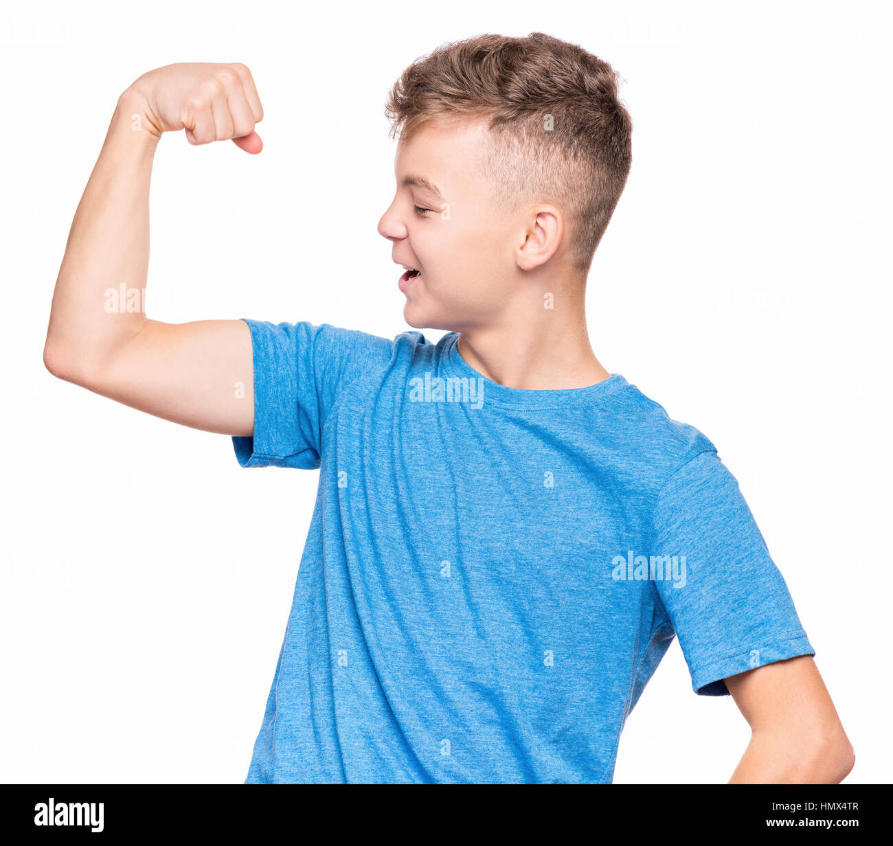 Teen boy gym workout -Fotos und -Bildmaterial in hoher Auflösung – Alamy