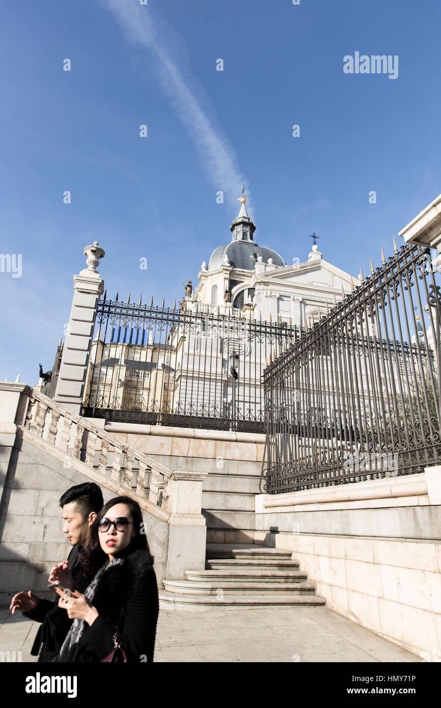 La Almudena Kathedrale, Madrid Stockfoto