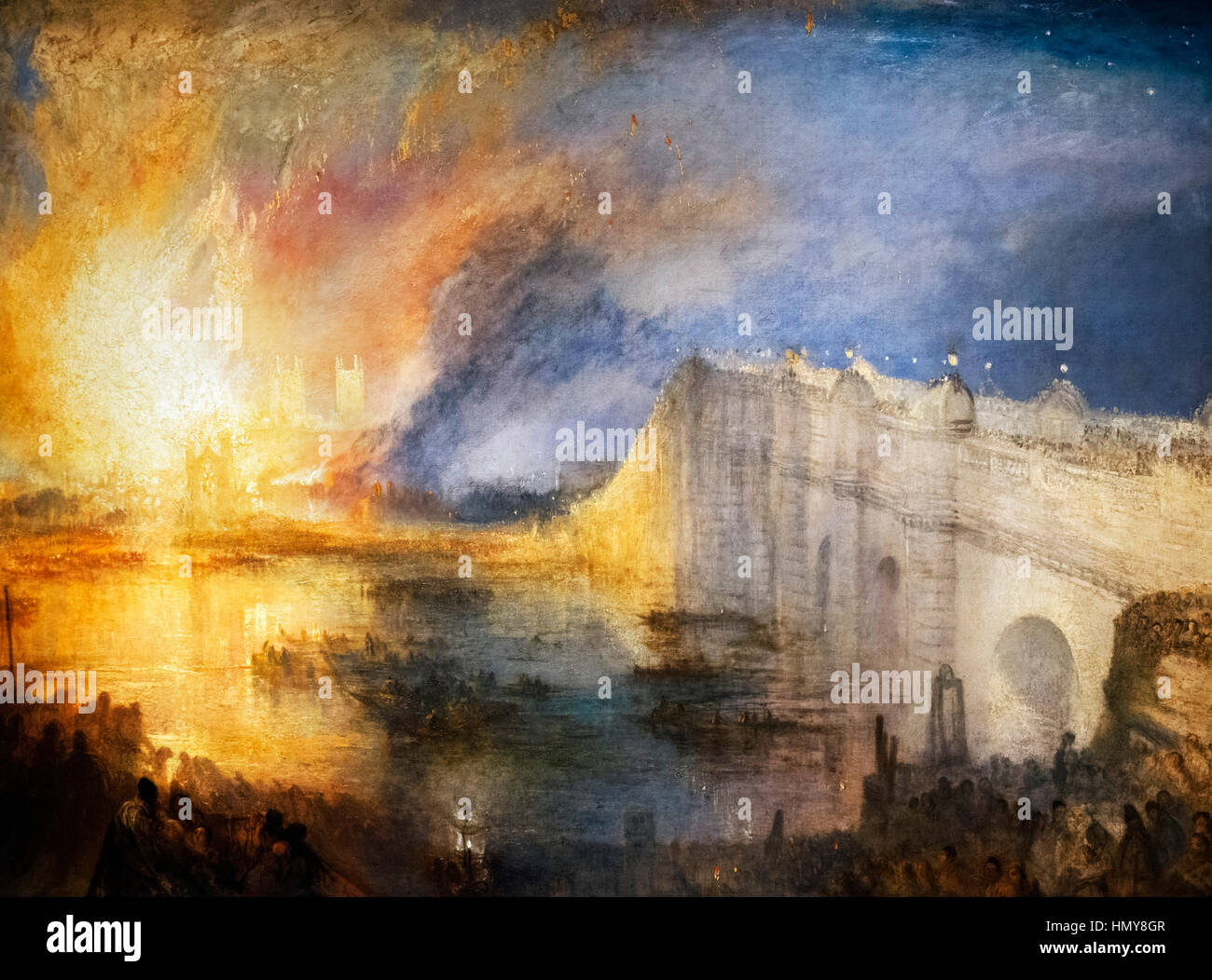 JMW Turner, The Burning von den Houses of Parliament, 16. Oktober 1834, Öl auf Leinwand, c.1834/5 Stockfoto