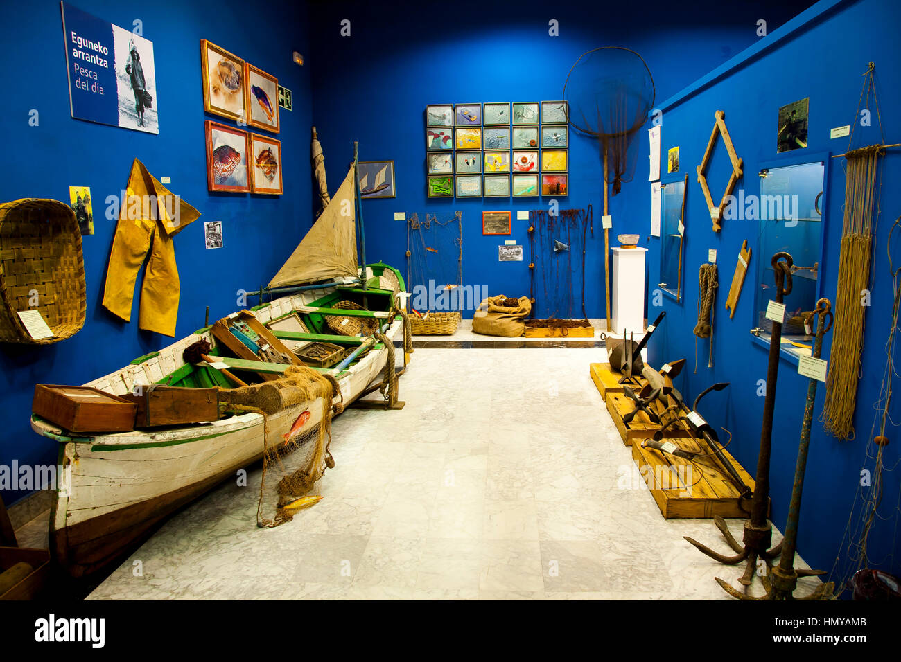 Fisch und Meeresfrüchte Showroom. Tourismus und Information Bureau. Stockfoto