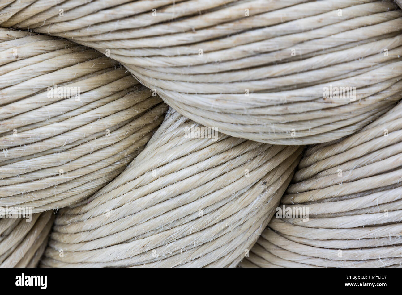 Abstrakte natürlichen Hintergrund, Knoten aus Hanfseil Stockfoto