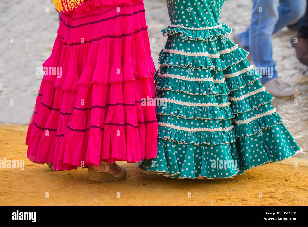 Frau-Flamenco-Kleid Stockfoto