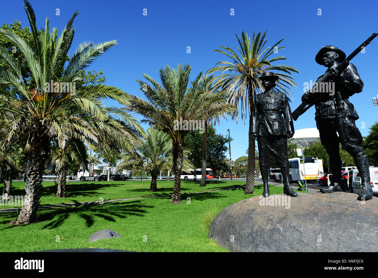 Adelaide 6 Aborigines und Torres Strait Islander Kriegerdenkmal Stockfoto