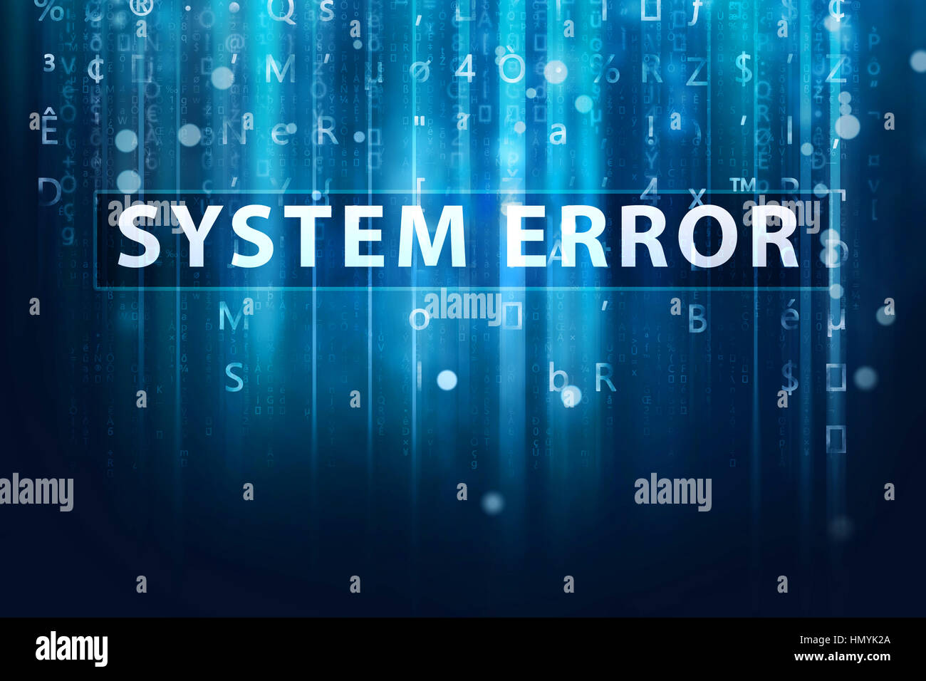 System-Fehler-Hintergrund Stockfoto
