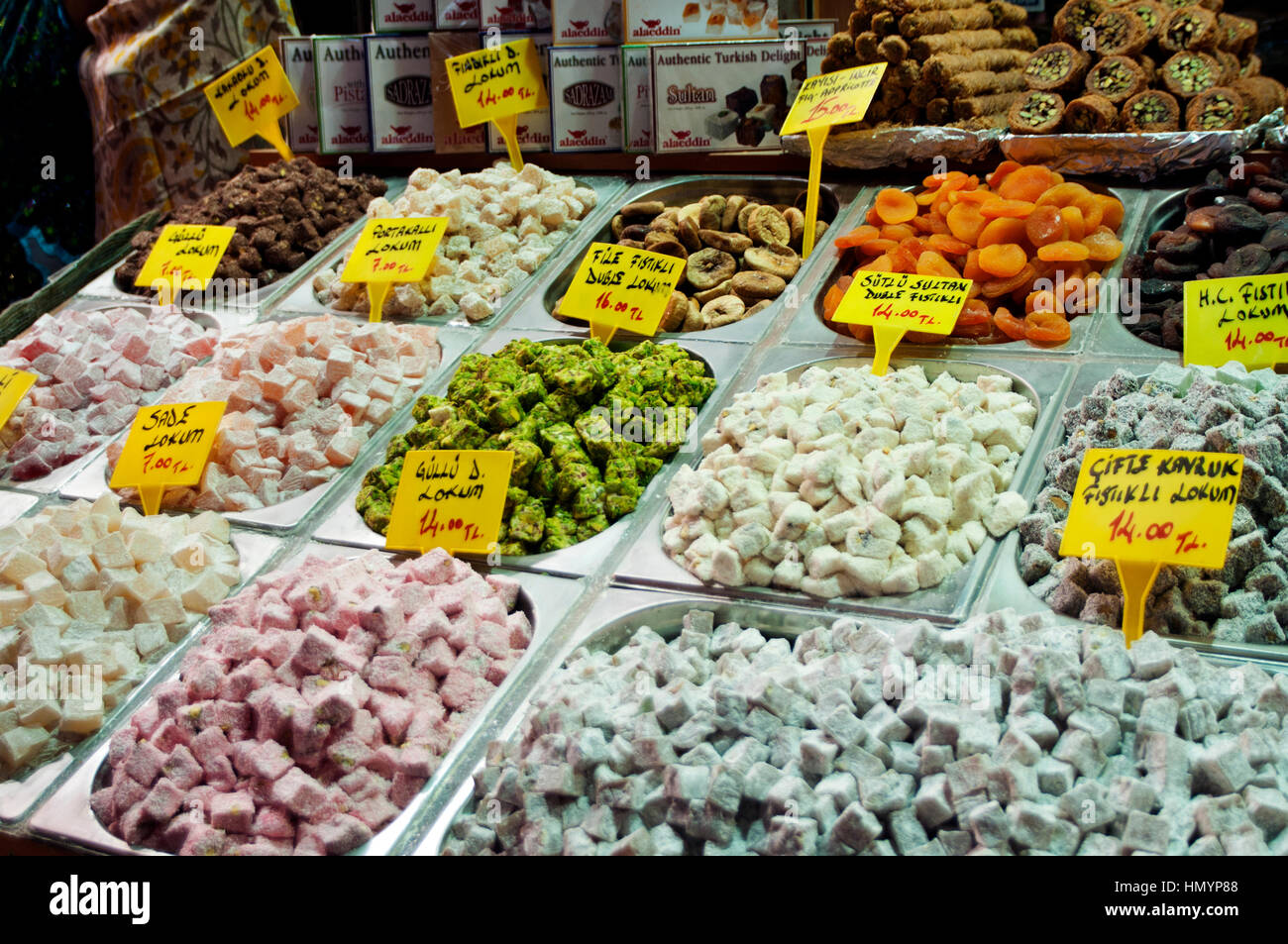 Turkei. Istanbul. Türkische Süßigkeiten Stockfoto