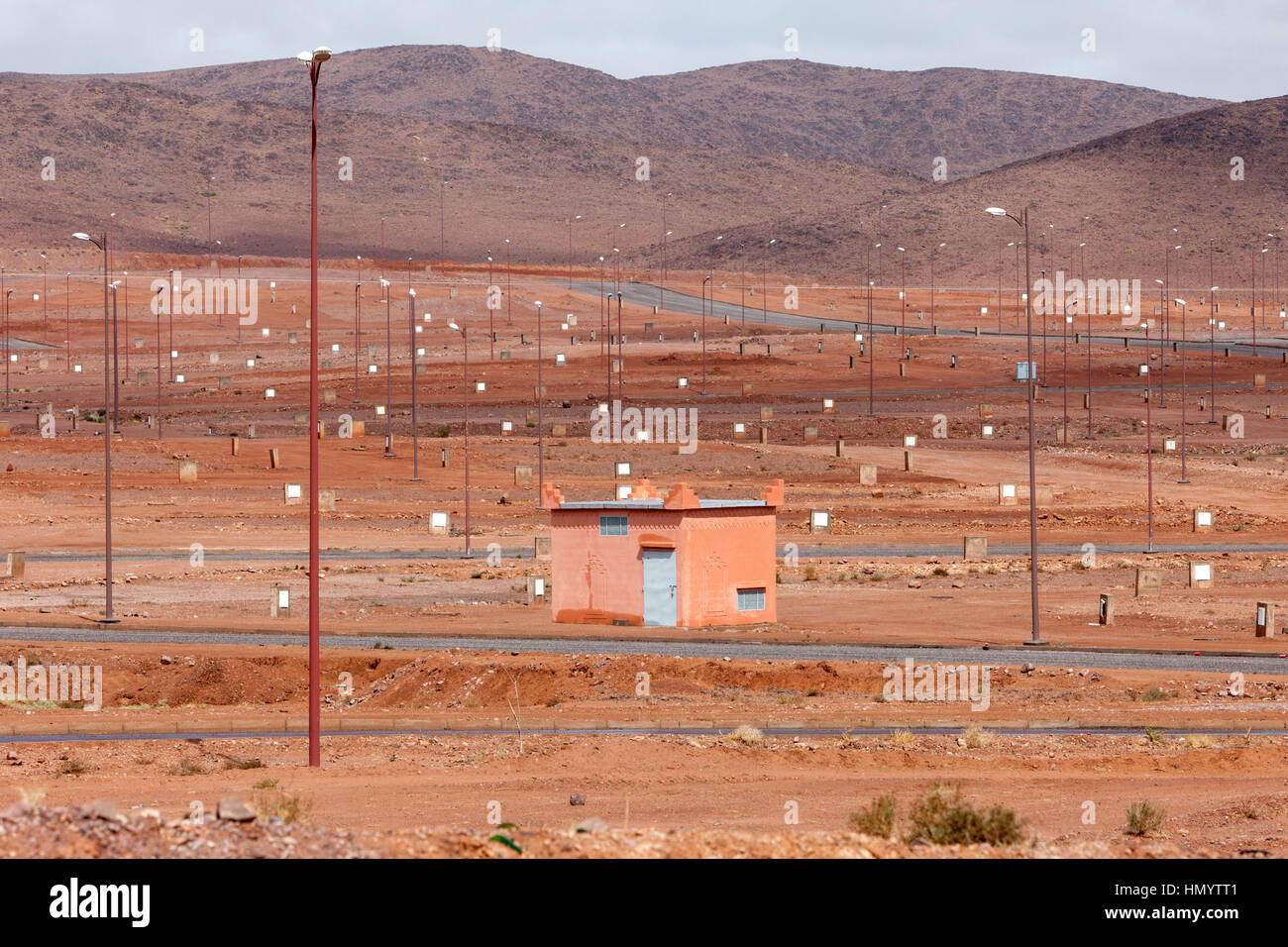 Ouarzazate, Marokko.  Planung für die künftige Stadtentwicklung. Stockfoto