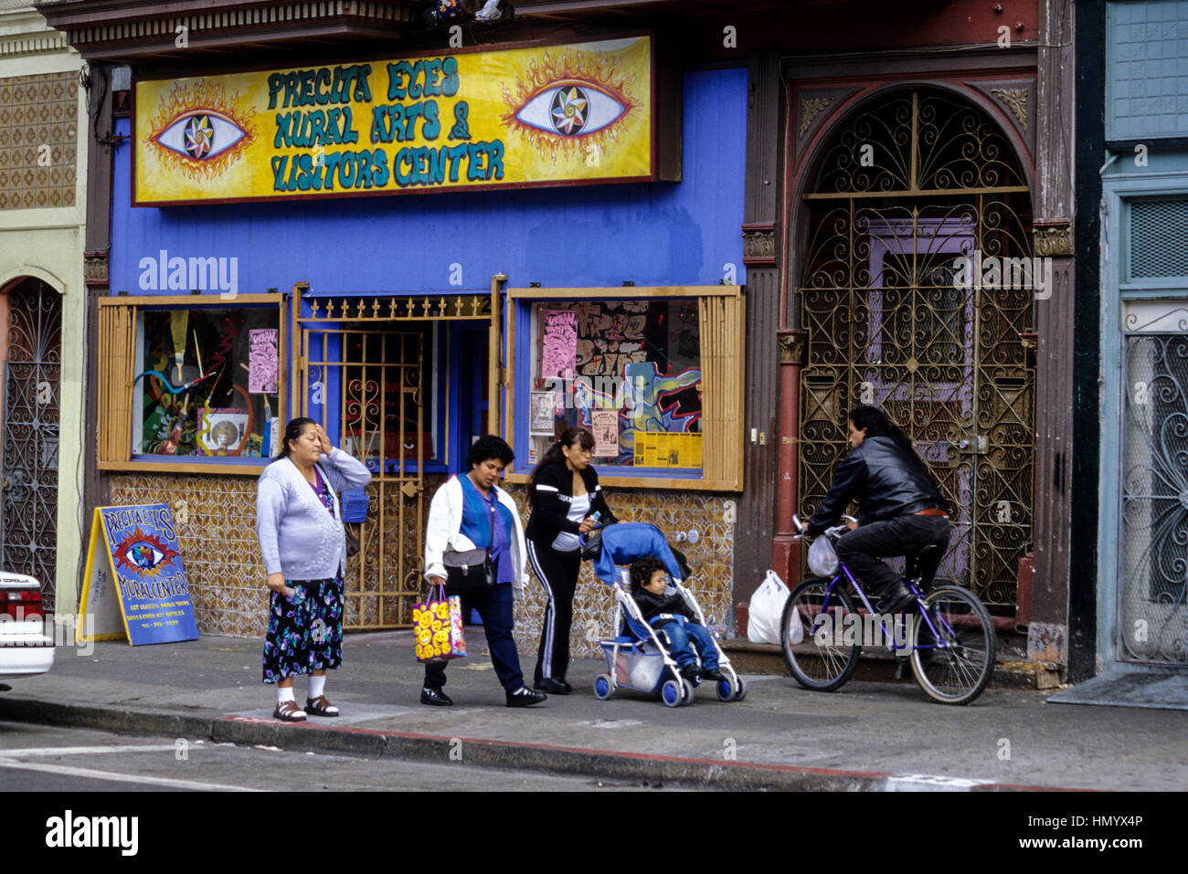 San Francisco, Kalifornien.  Mission District, 24th Street. Stockfoto