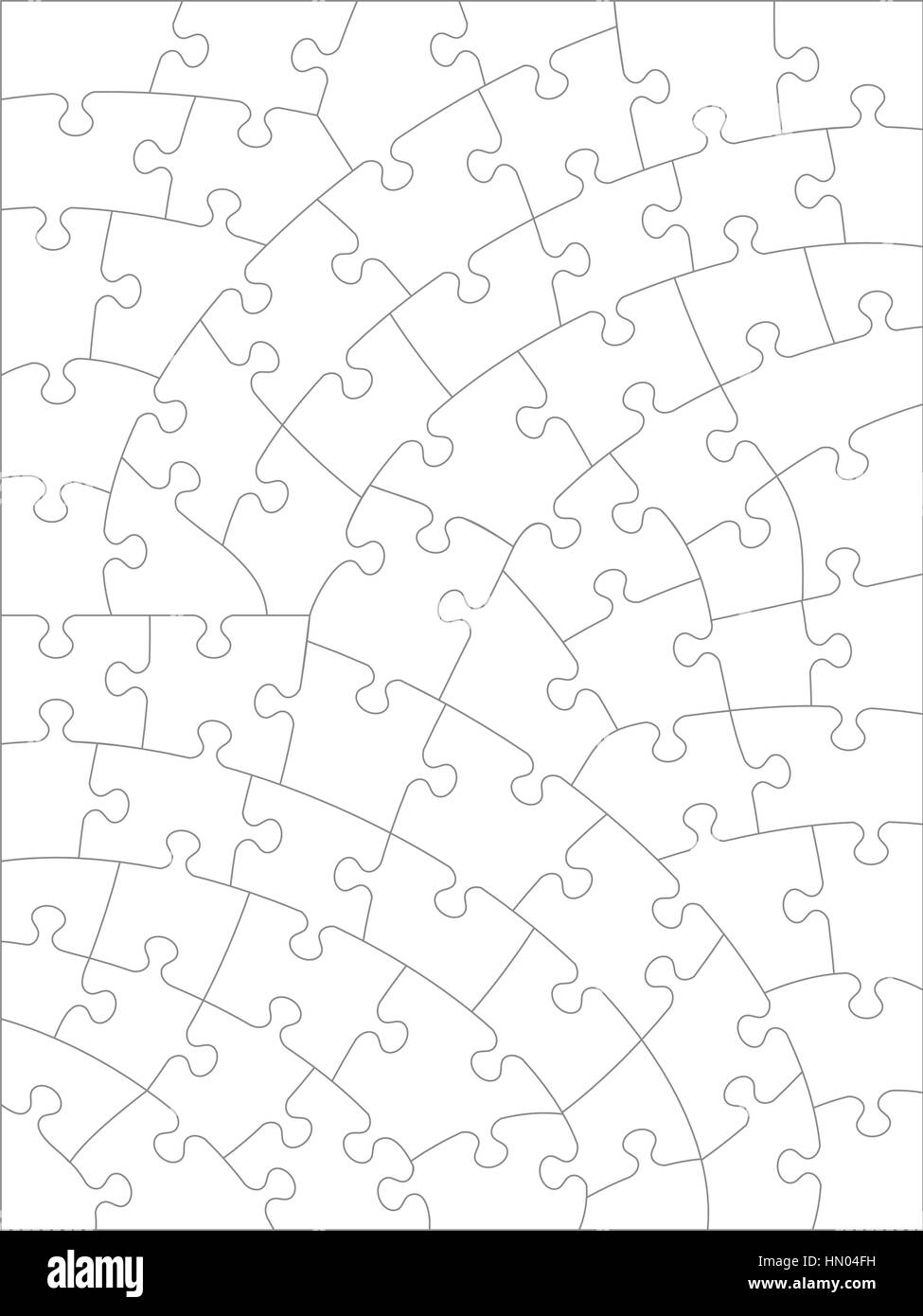Jigsaw Puzzle Vorlage leer unregelmäßigen Stil. Vector und hochauflösenden JPEG. Stock Vektor