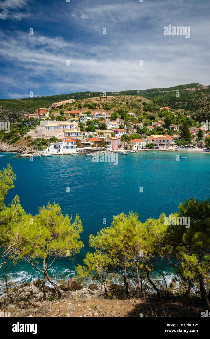 Assos Kefalonia Griechenland Stockfoto