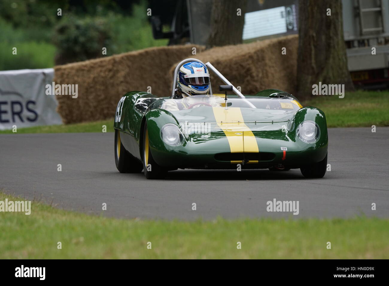 Stephen Palmer in einem 1964 Lotus 23 b bei Chateau Impney Hillclimb Stockfoto