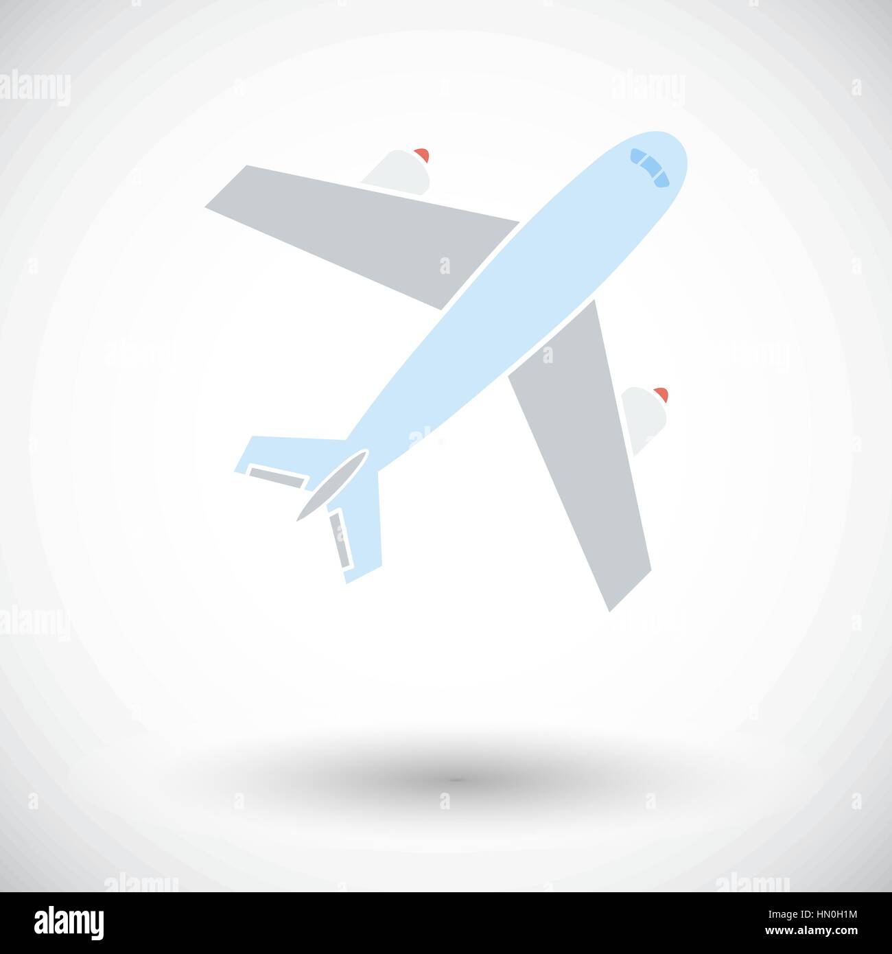 Flughafen. Einzelne flache Symbol auf weißem Hintergrund. Vektor-Illustration. Stock Vektor