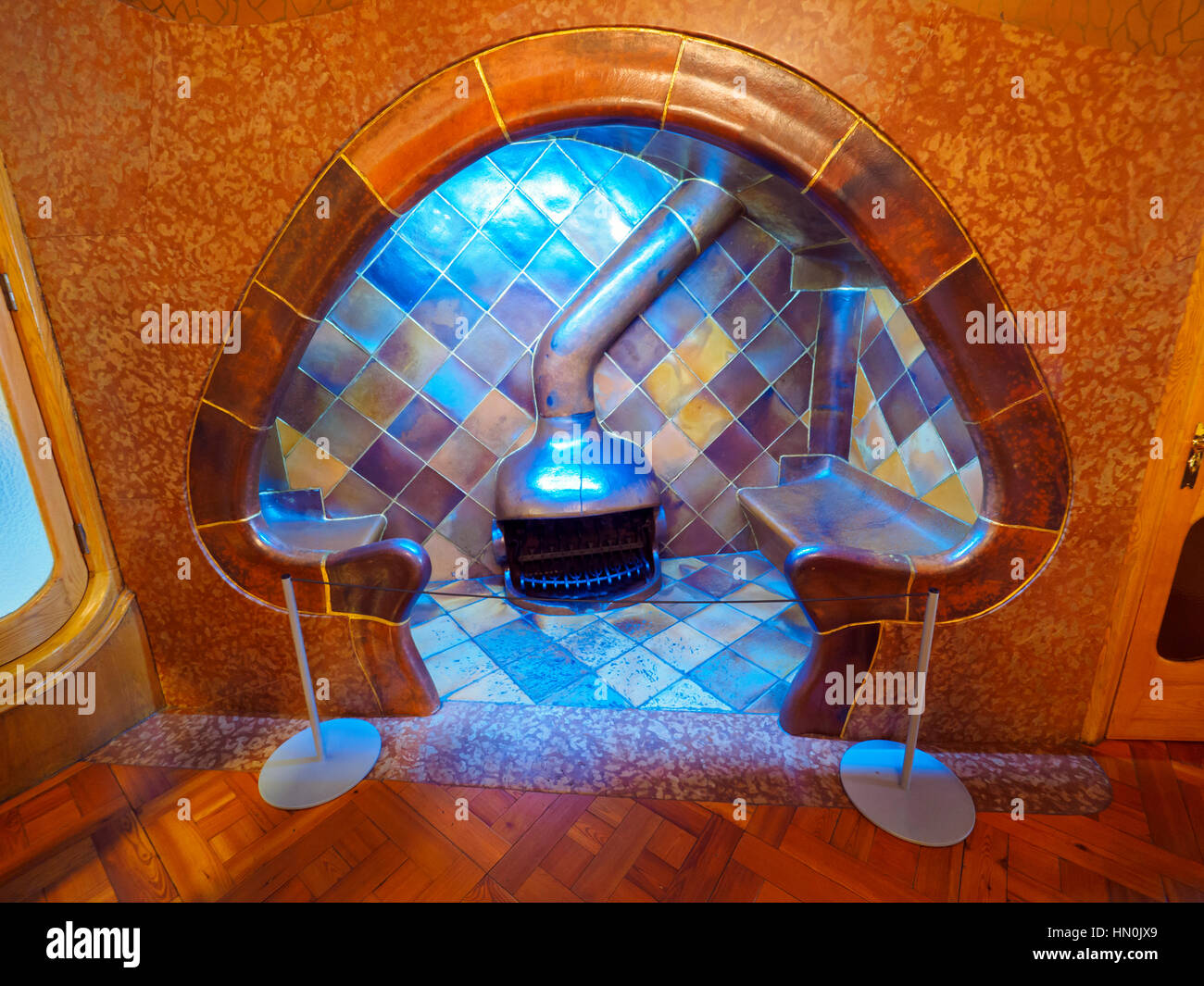 Casa Batlló von Antonio Gaudí, 1904-1906-Barcelona, Katalonien, Spanien. Stockfoto