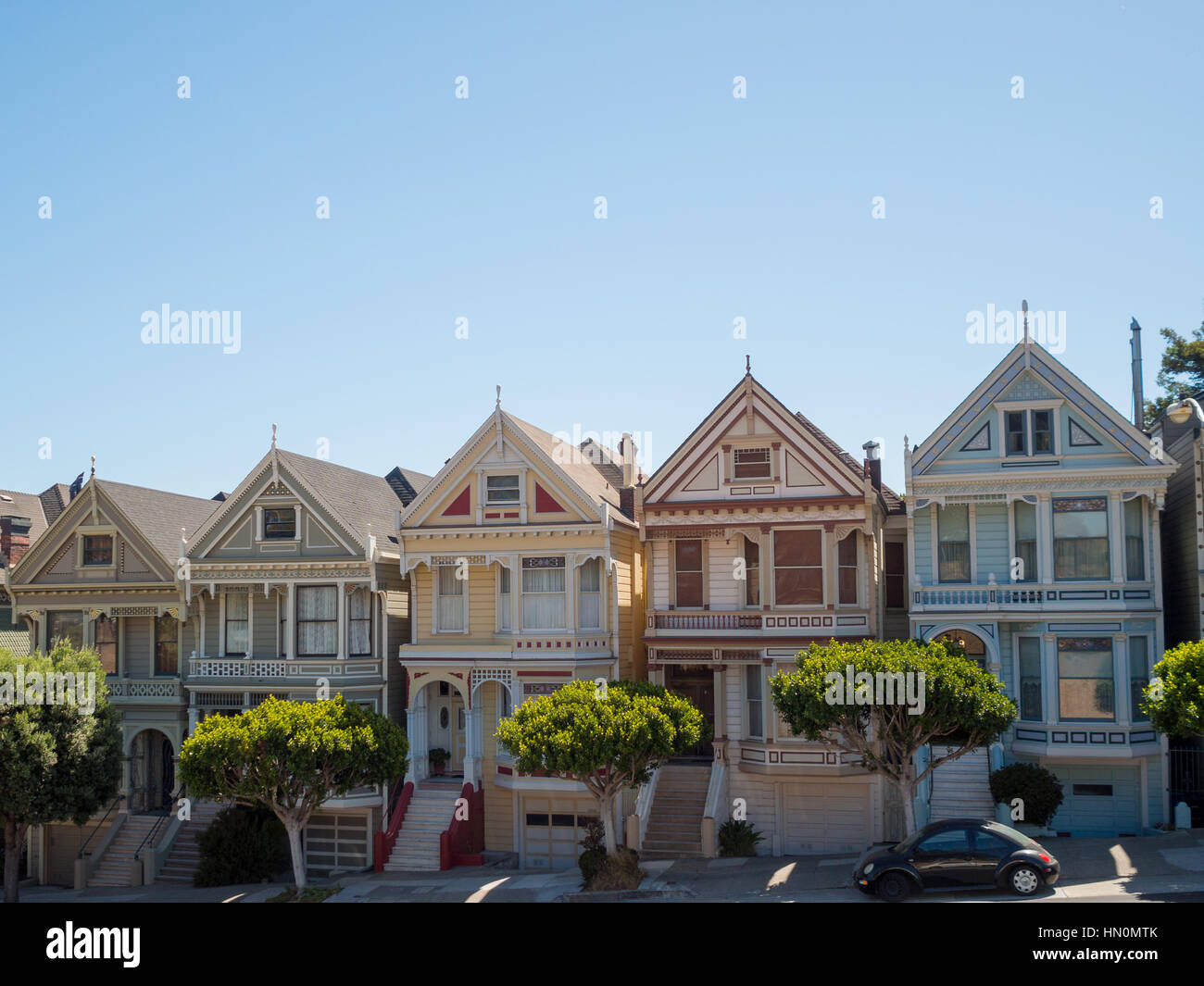 Die Painted Ladies, San Francisco Stockfoto