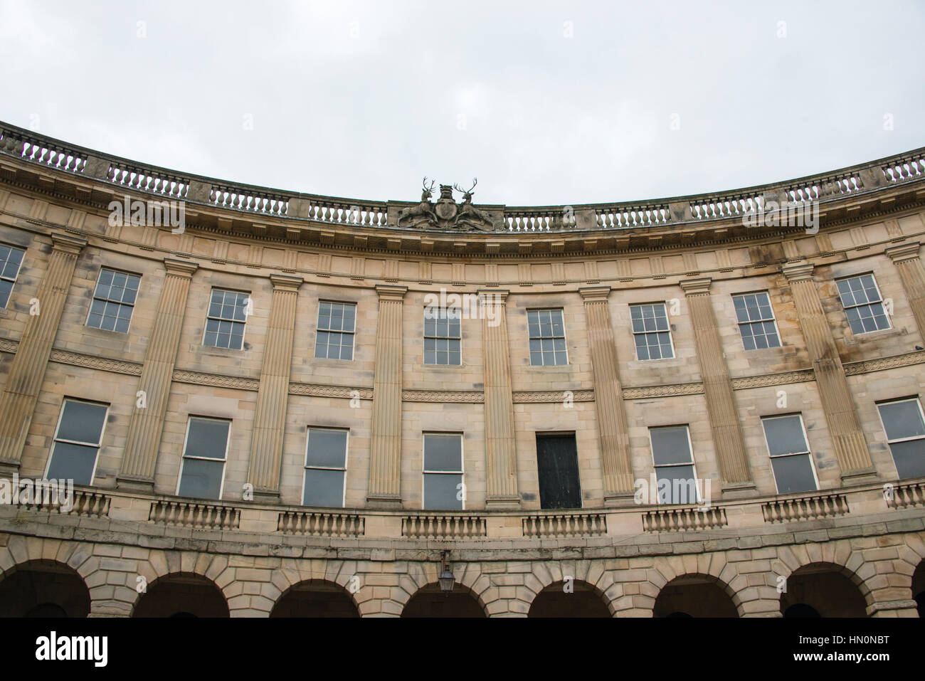Die Kurve der Mondsichel, eine georgische Kurgebäude in Buxton, Großbritannien Stockfoto