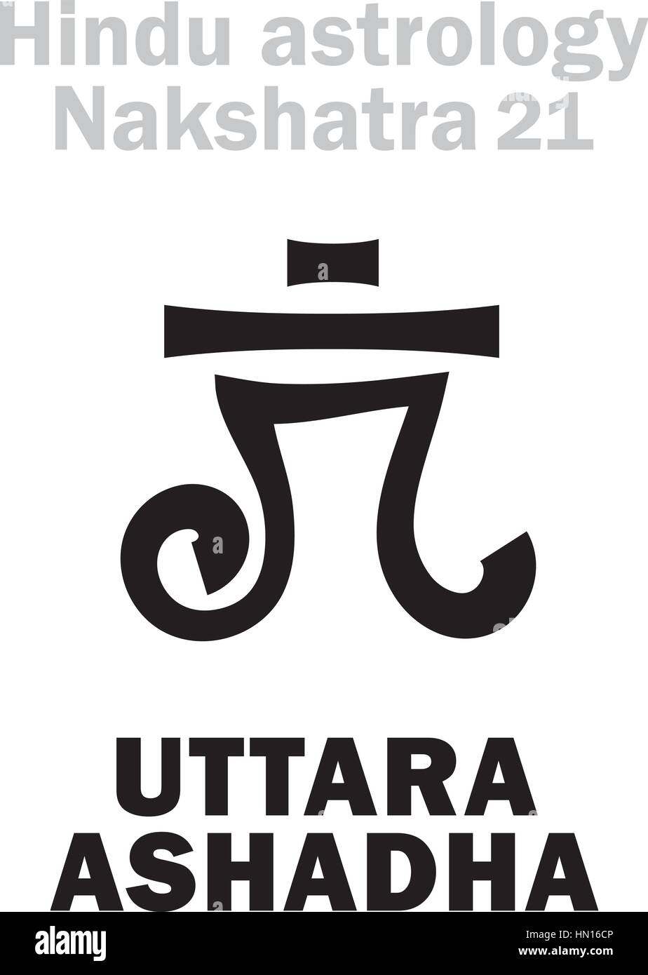 Astrologie: Mondstation UTTARA ASHADHA (Nakshatra) Stock Vektor