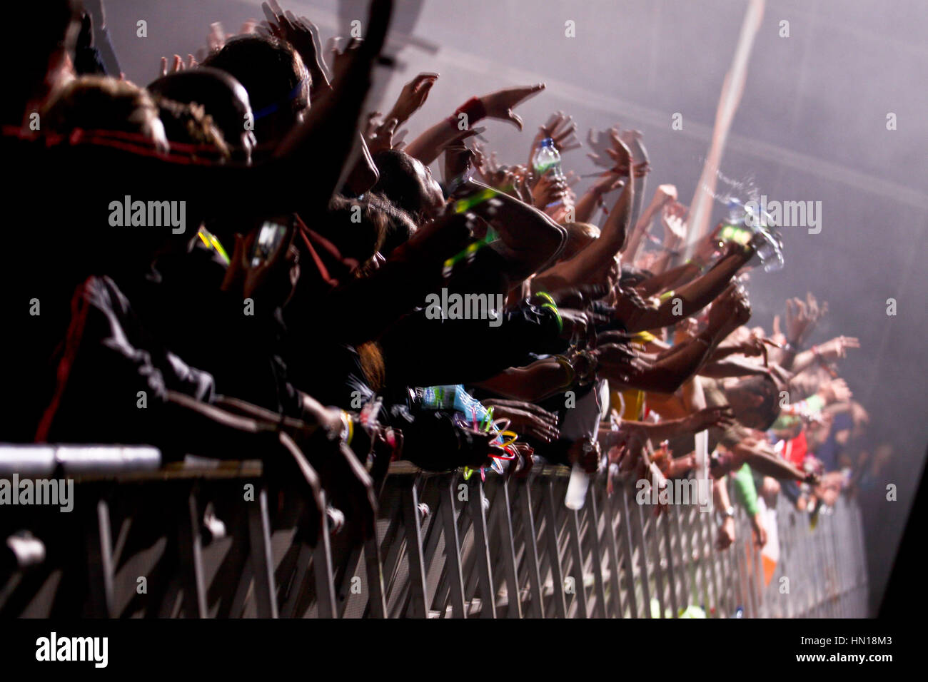 Musik-Festival-Publikum Stockfoto