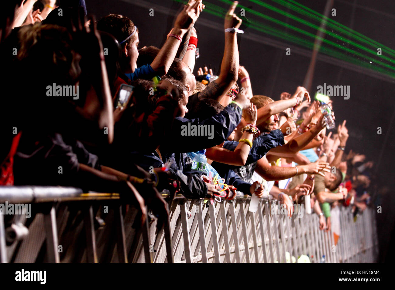 Musik-Festival-Publikum Stockfoto