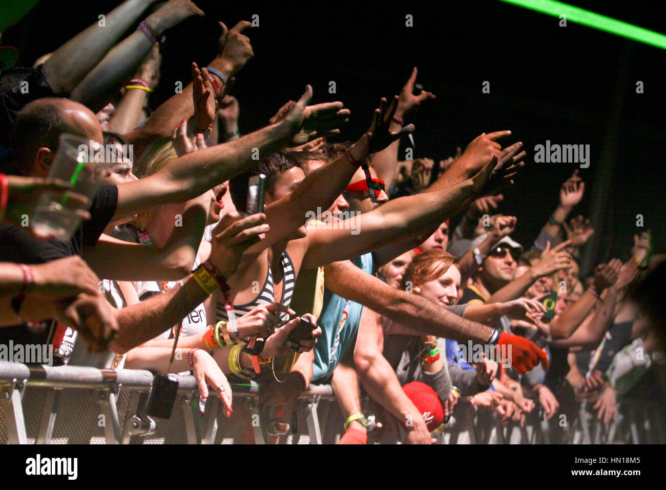 Musik-Festival-Publikum Stockfoto