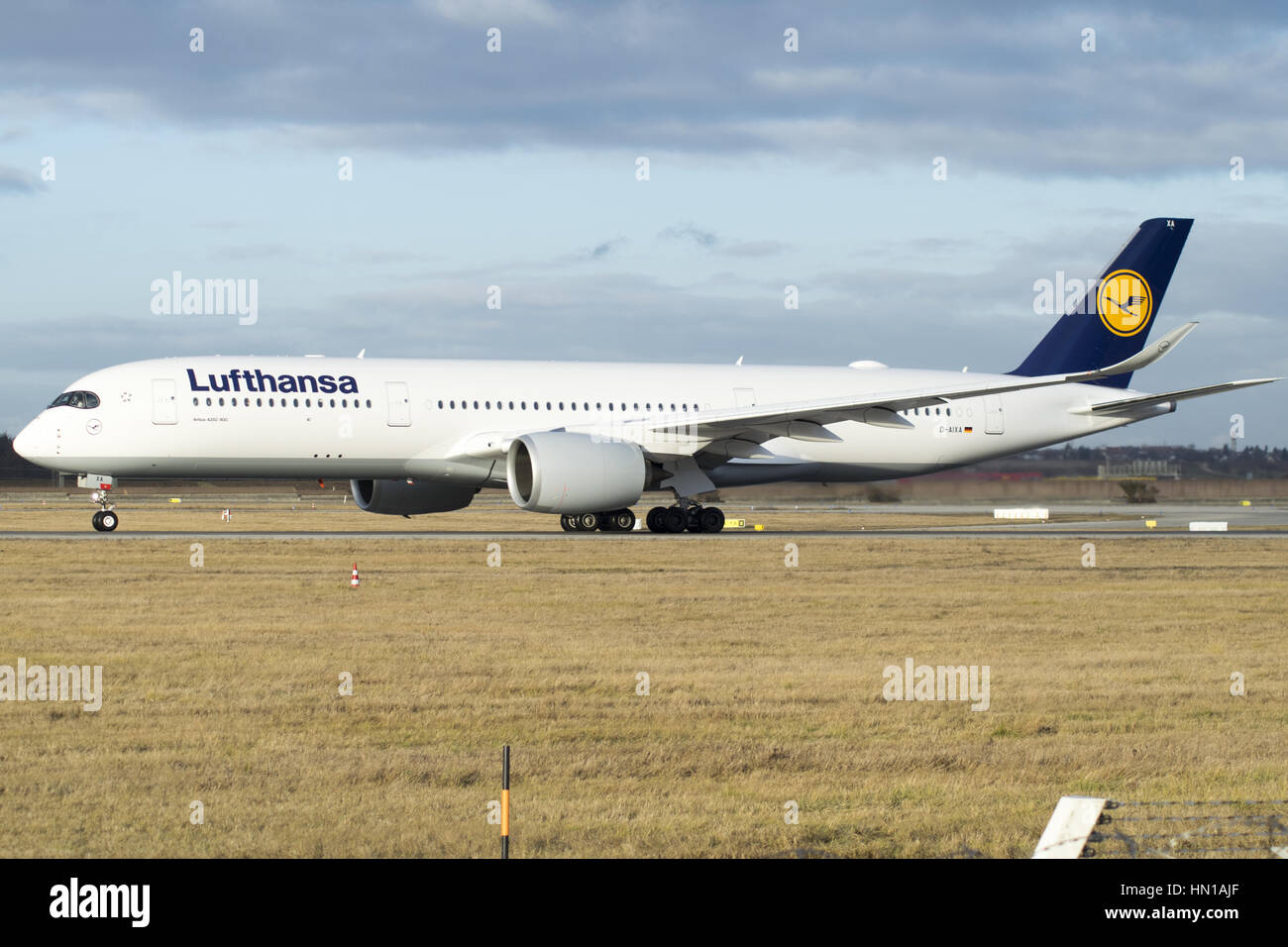 D-AIXA Lufthansa Airbus A350-941 Start an EDDS Stuttgart Stockfoto