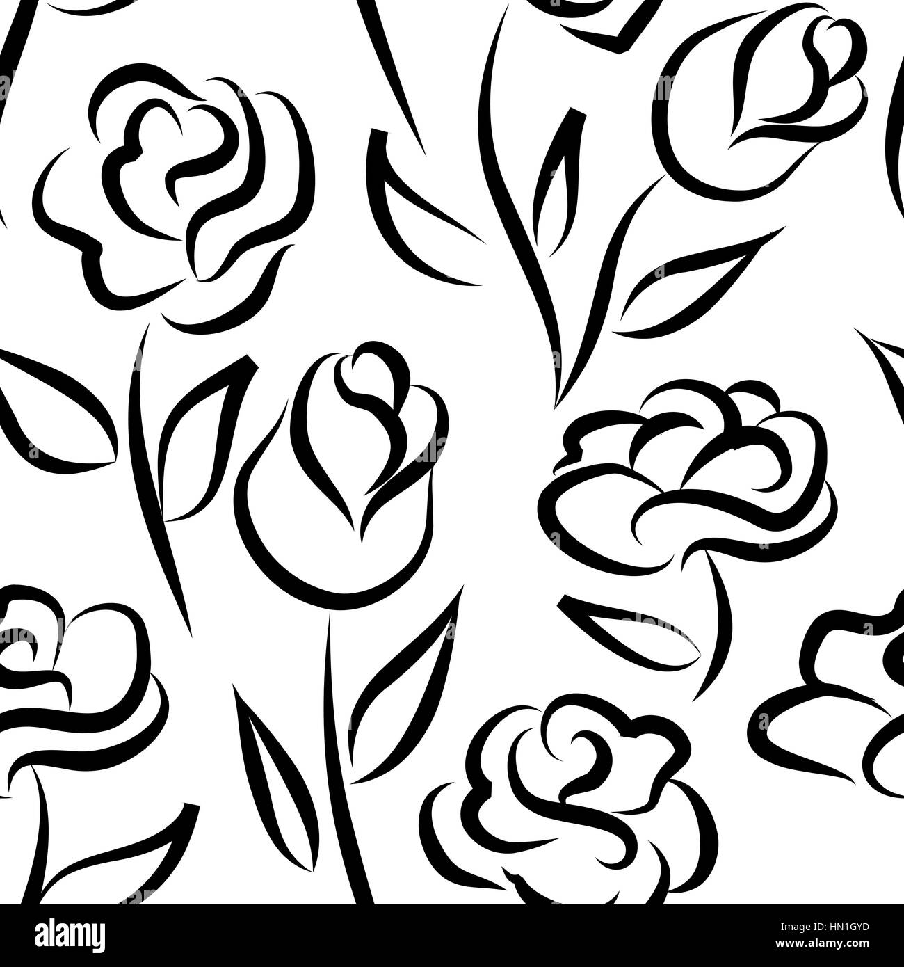 Florale nahtlose Muster. Blume Hintergrund. floralen nahtlose Textur mit Fliesen Tapeten blühen Blumen. Stock Vektor