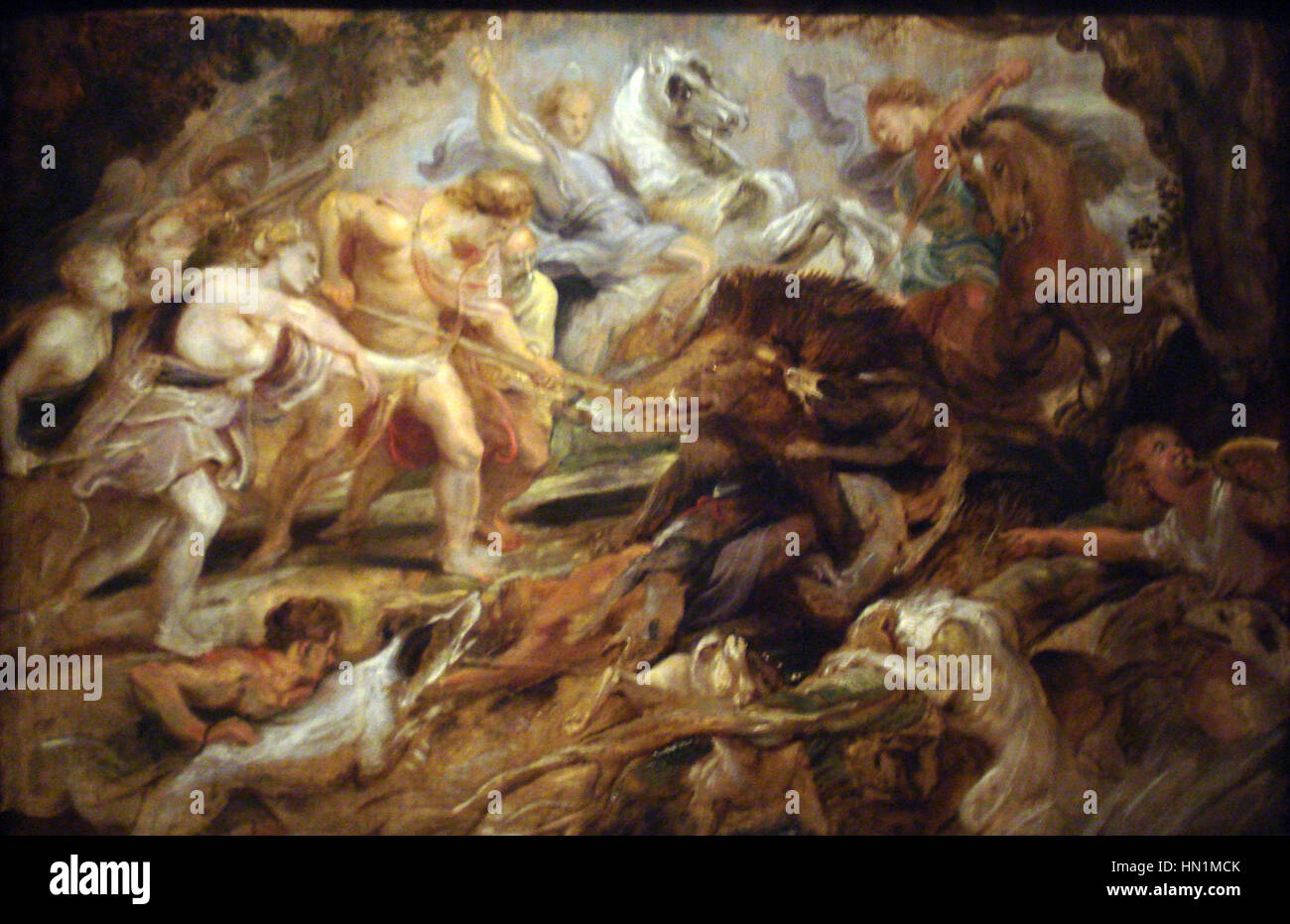 Meleager und Atlanta und die Jagd der Calydonian Eber von Rubens Stockfoto