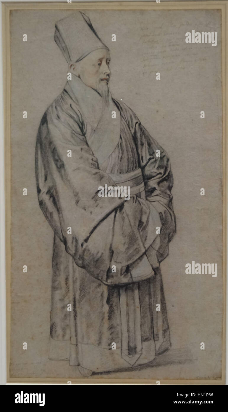 Louvre-Lens - L'Europe de Rubens - 088 - Nicolas Trigault En Kostüm Chinois Stockfoto