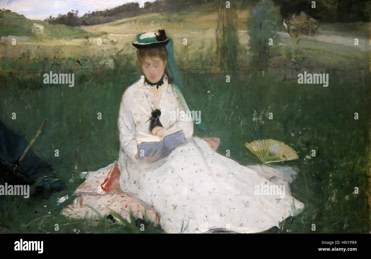 Berthe Morisot lesen Stockfoto
