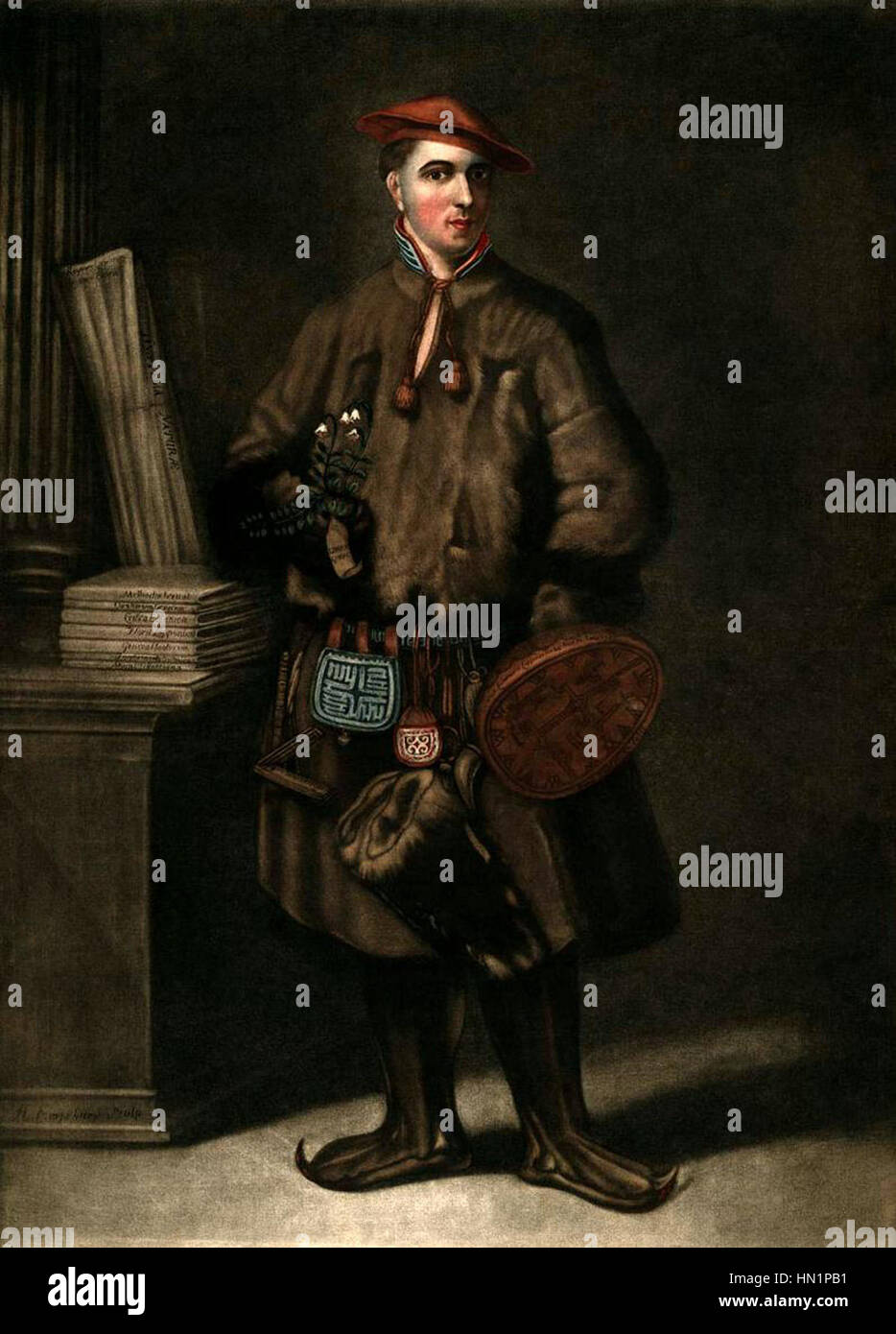 Carl von Linné in Lappentracht Stockfoto