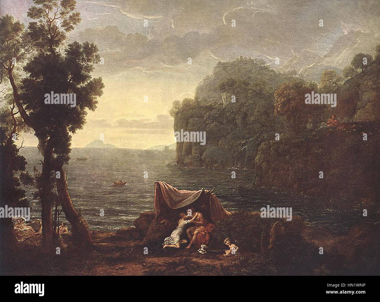 Claude Lorrain - Landschaft mit Acis und Galathe - WGA05006 Stockfoto