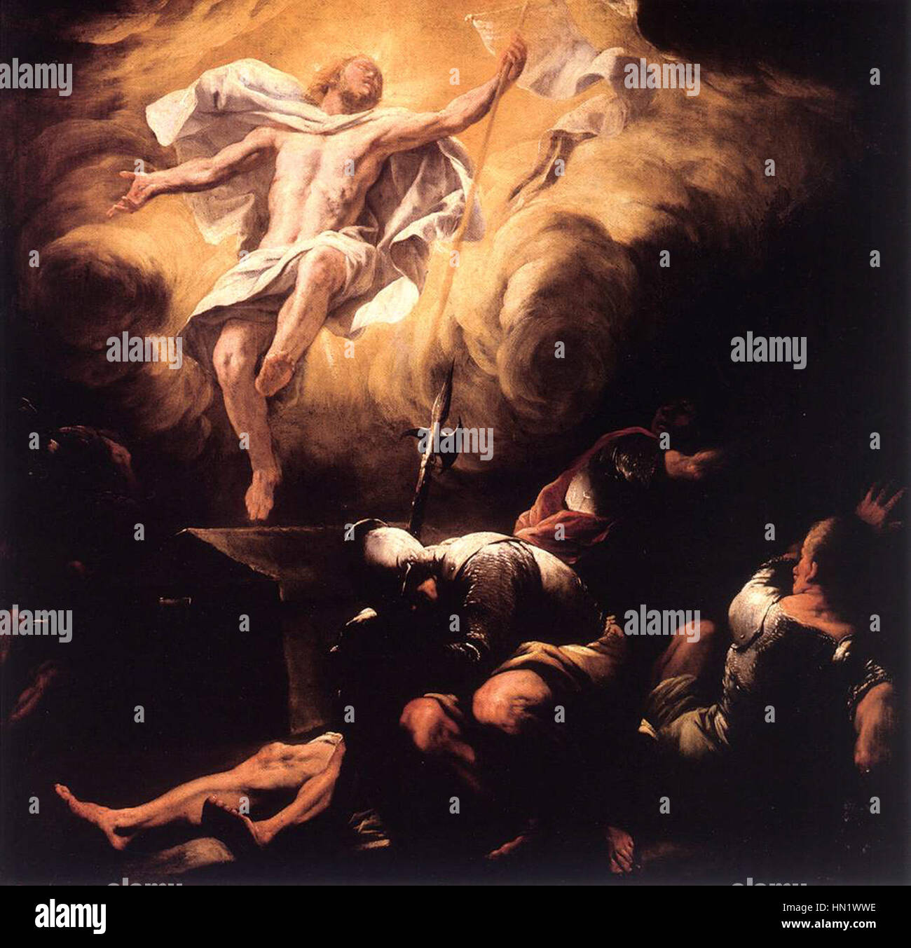 Luca Giordano - Auferstehung - WGA09020 Stockfoto
