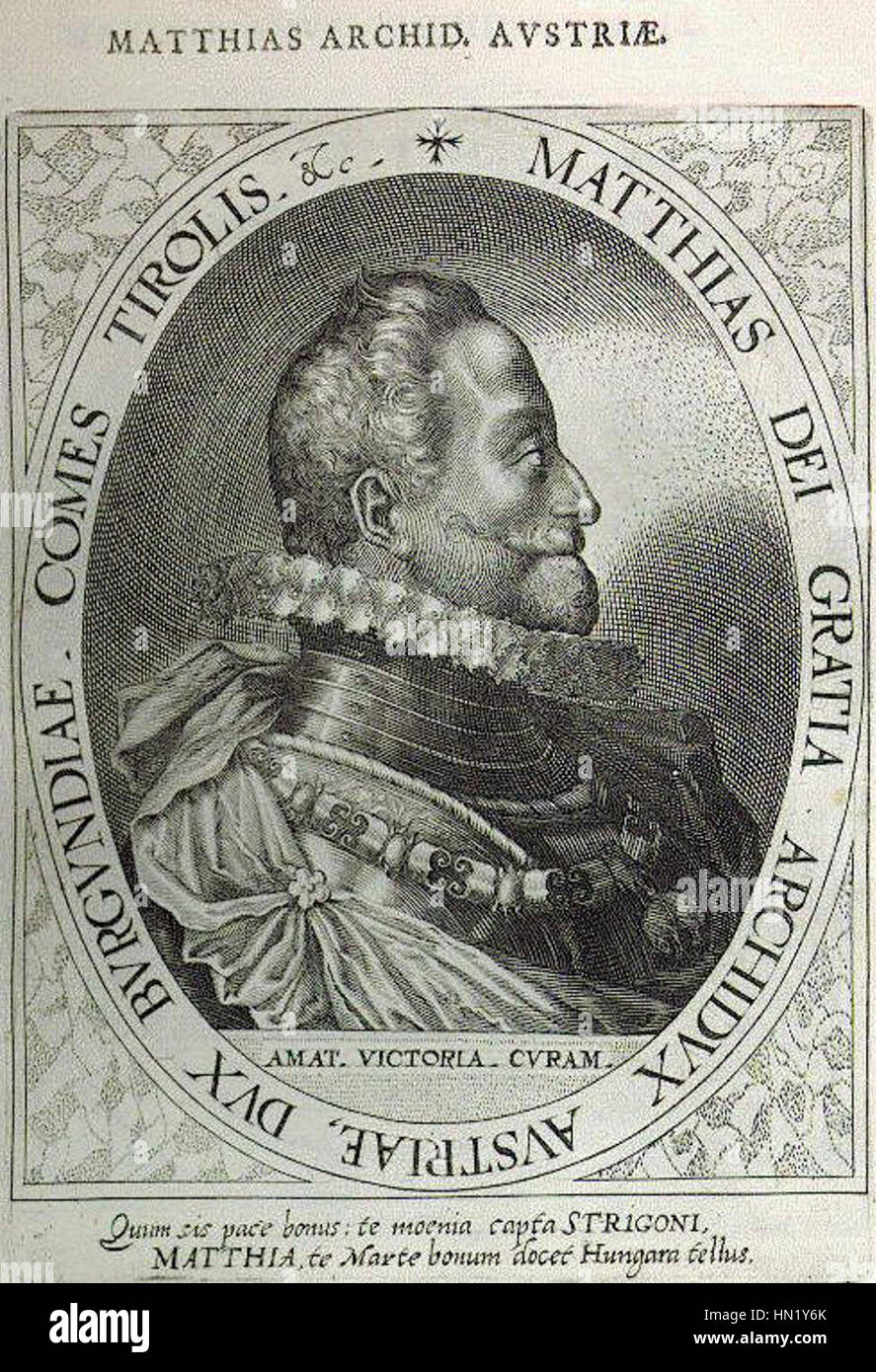 Matthias HRR Mateos Werk ist eine Darstellung seiner Meisterschaft in der Mischung historischer und religiöser Themen. Seine Kunst zeigt häufig Figuren aus der europäischen Geschichte und konzentriert sich dabei auf ihre Rolle und Bedeutung in religiösen Zusammenhängen. Stockfoto