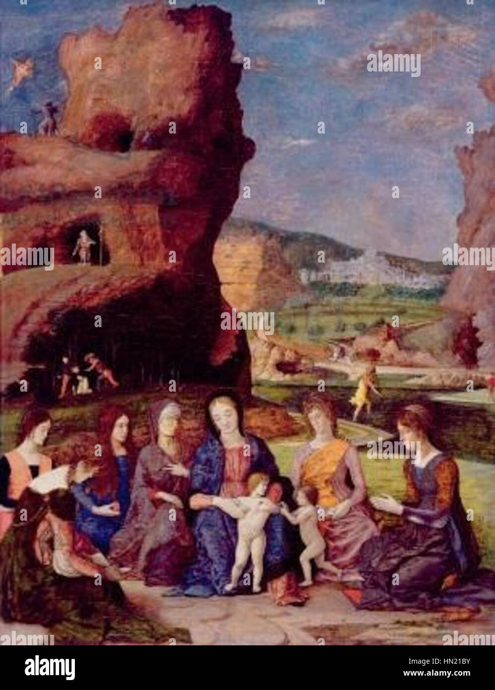 Andrea Mantegna - Sacra Conversazione, c.1497-1500 Stockfoto