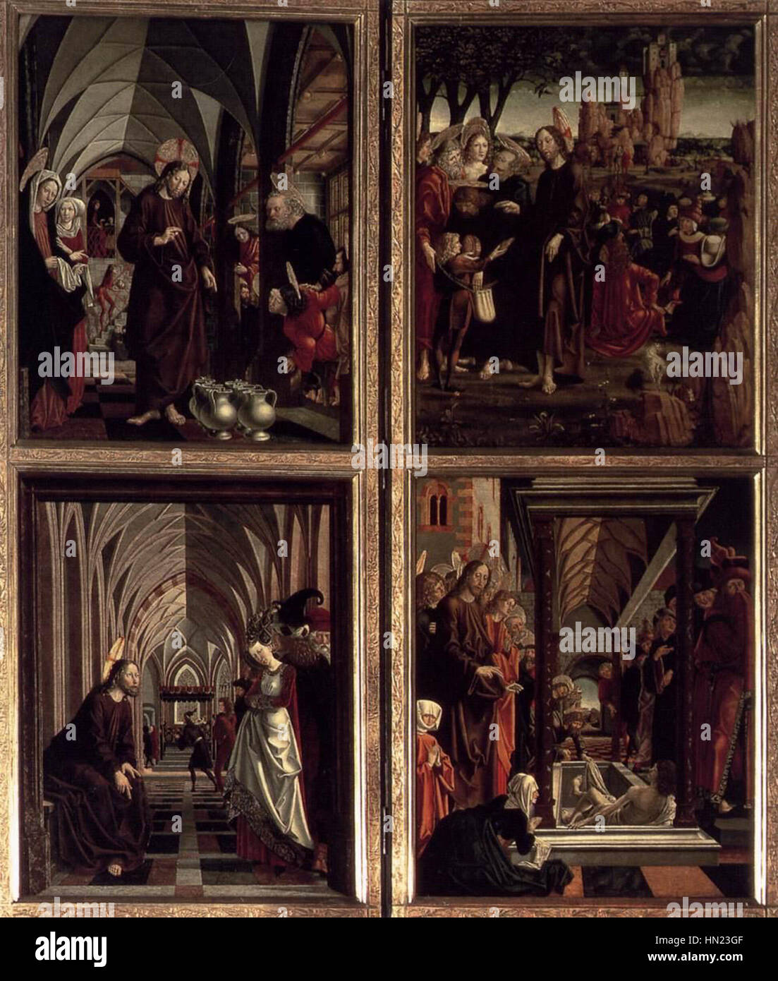 Michael Pacher - St Wolfgang Altarbild - Szenen aus dem Leben Christi - WGA16828 Stockfoto