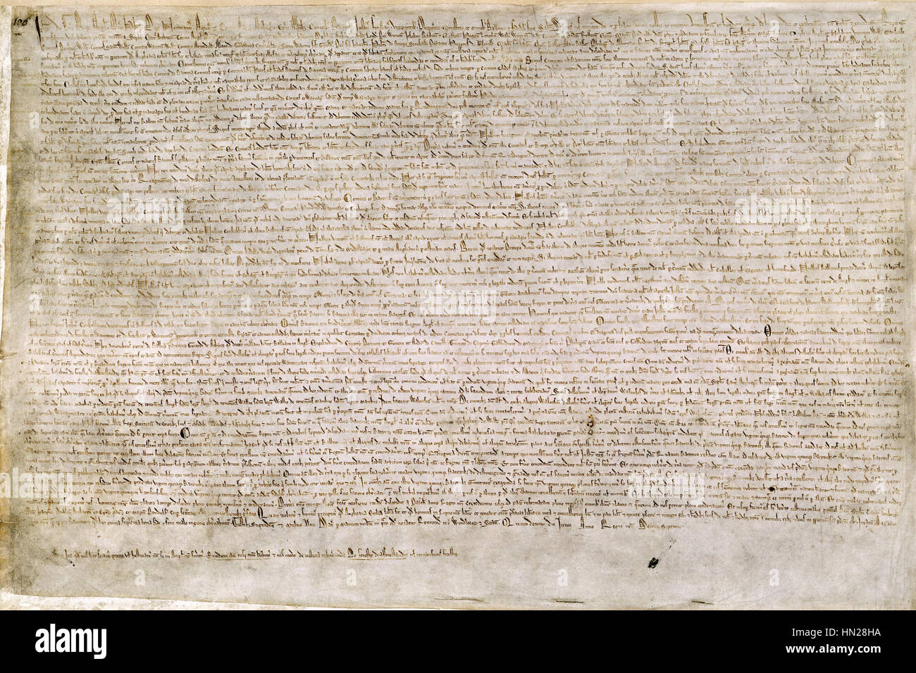 Magna Carta (British Library Cotton MS Augustus II.106) Stockfoto