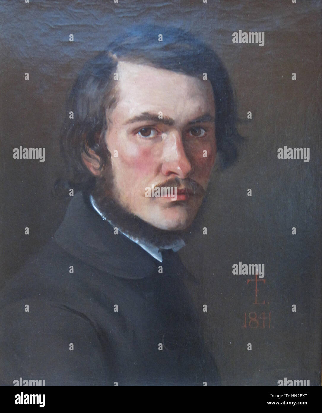 Lundbye, J Th (Selbstporträt 1841, dar) Stockfoto