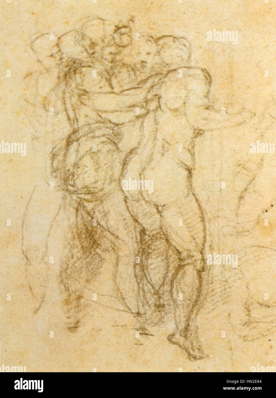 Michelangelo, Studio pro il Giudizio Universale, Bayonne, Musée bonnat Stockfoto