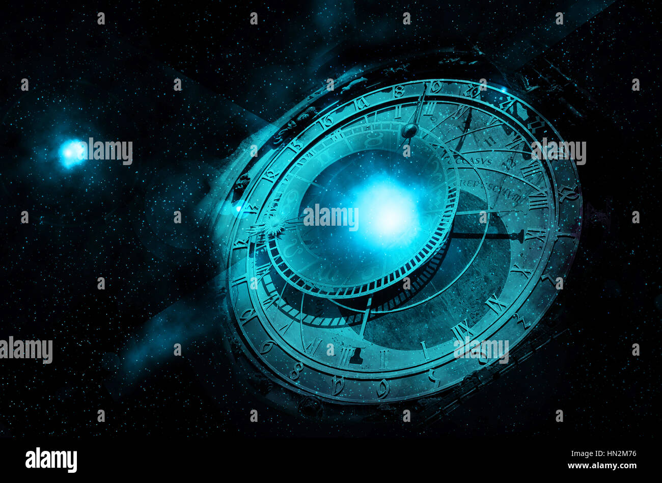 UFO im Weltraum Stockfoto