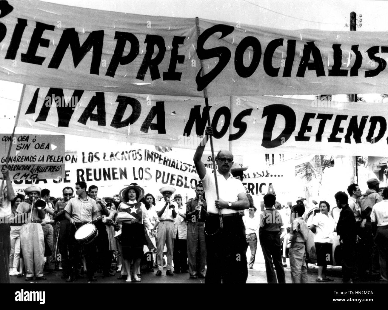 Antiimperialistischen Demonstration Jahre 1960-1970 Kuba Foto Pierre Chaussat Stockfoto