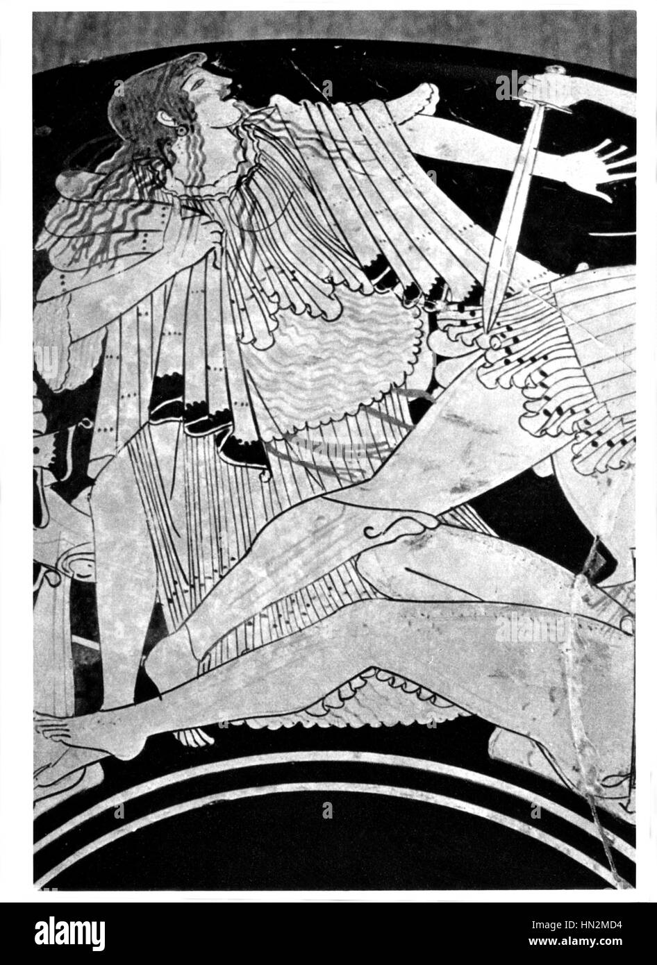 Pokal von Brygos. Helen, die Ankunft in Troy frühen 4thC v. antiken Griechenland Stockfoto
