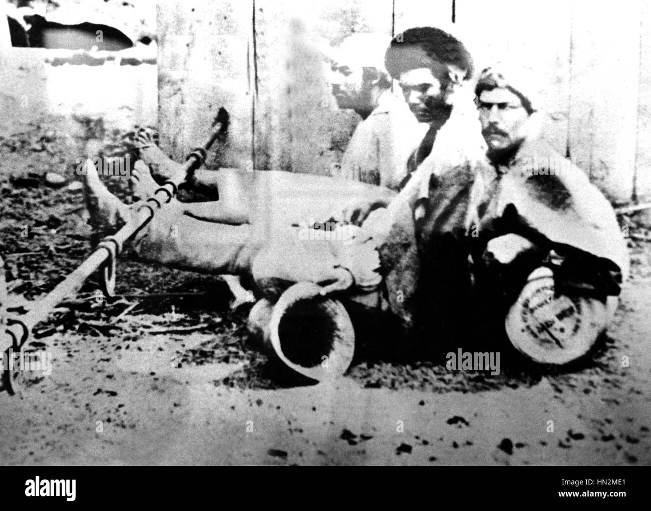 Arbeiten Sie in den Minen Nitrat Chile, Anfang des 20. Jahrhunderts Stockfoto