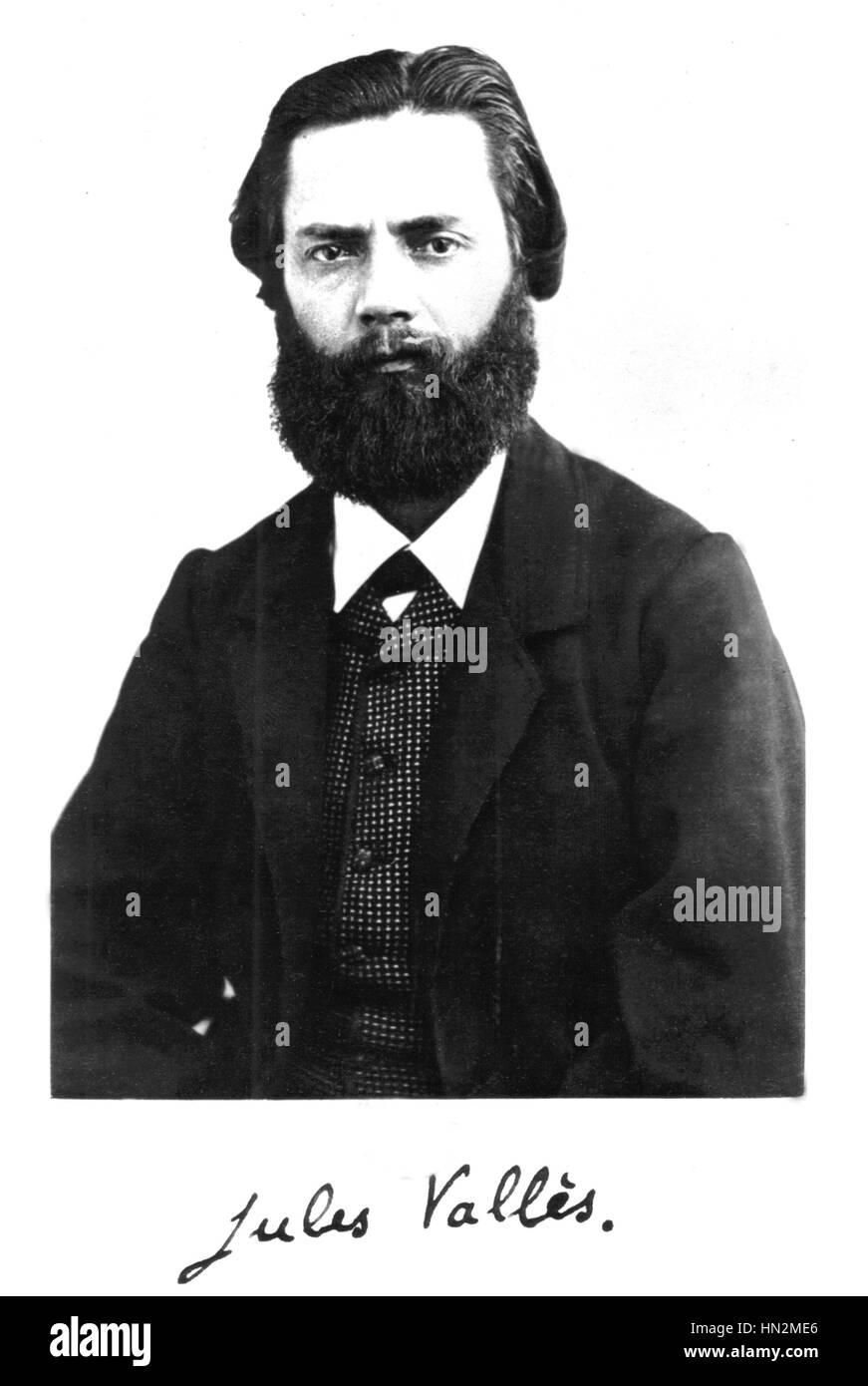 Porträt von Jules Valles, Member of the Commune 1871 Frankreich - Paris Kommune Stockfoto