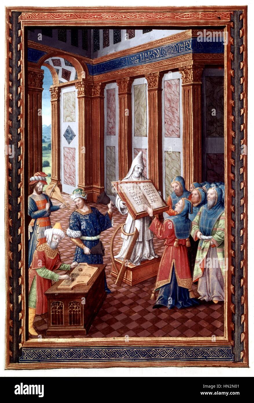 Rene II tagaktiv, Herzog von Lothringen (1451-1508). Ein Chor von Musikern im Tempel 15. Jahrhundert Frankreich Stockfoto