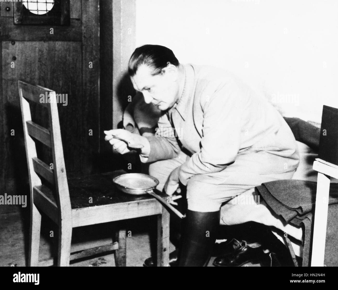 Der Nürnberger Prozeß, Göring in seiner Zelle 1946 Deutschland, zweiten Weltkrieg Krieg National Archives, Washington Stockfoto