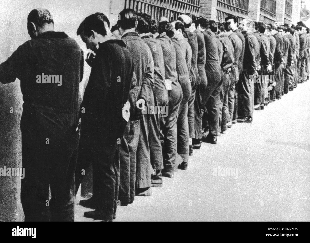 Madrid, Arbeiter der "Perkins" auf Streik 1936 spanischer Krieg C.I.S.E. Stockfoto