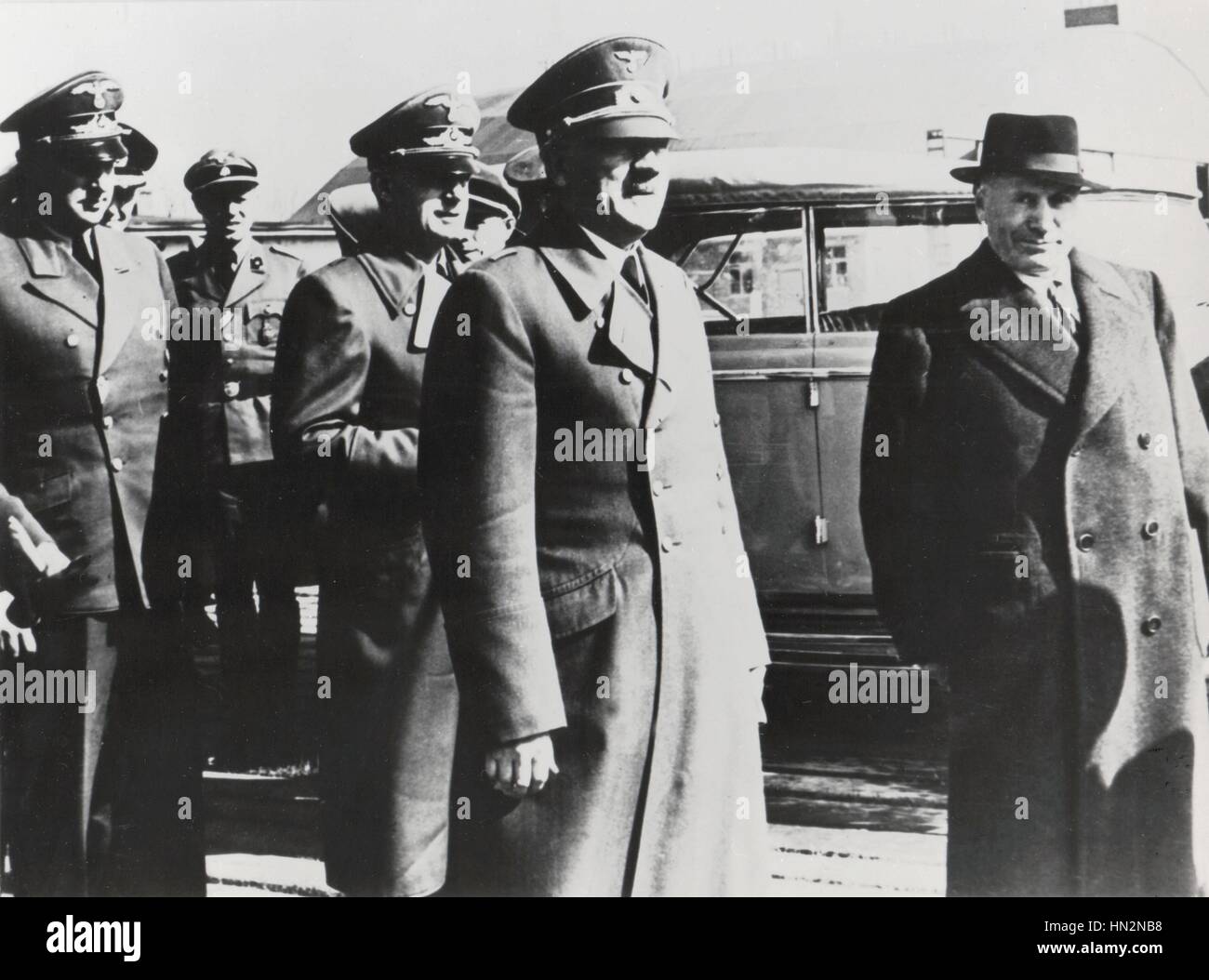 Nach der Befreiung Mussolinis durch deutsche Fallschirmjäger 20. September 1943 Deutschland, Zweiter Weltkrieg Stockfoto