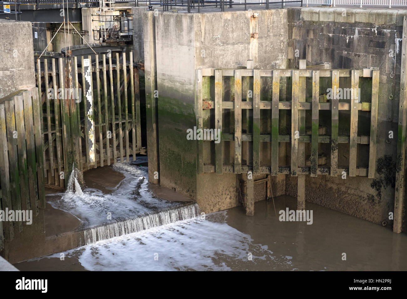 Dock Water Gate Stockfoto